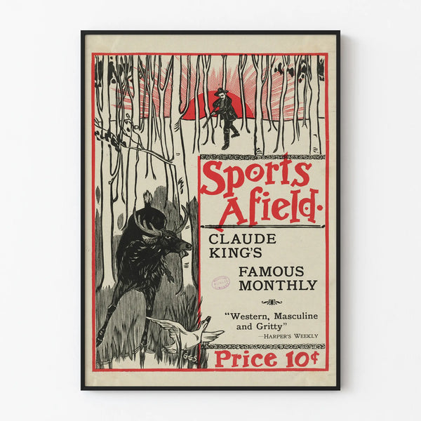 Vintage Sports Afield Poster Claude King's