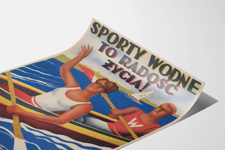 Vintage nautical sports poster 1933