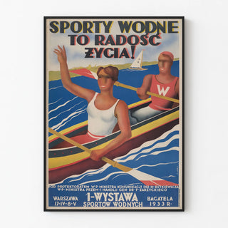 Vintage nautical sports poster 1933