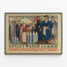 Vintage promotional poster on sugar consumption — framed artwork on a wall