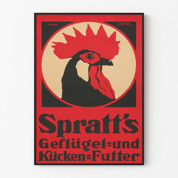 Vintage poster of Spratt's poultry feed wall decoration