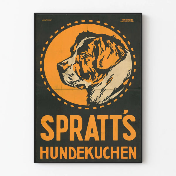 Vintage poster of Spratts dog biscuits wall decoration