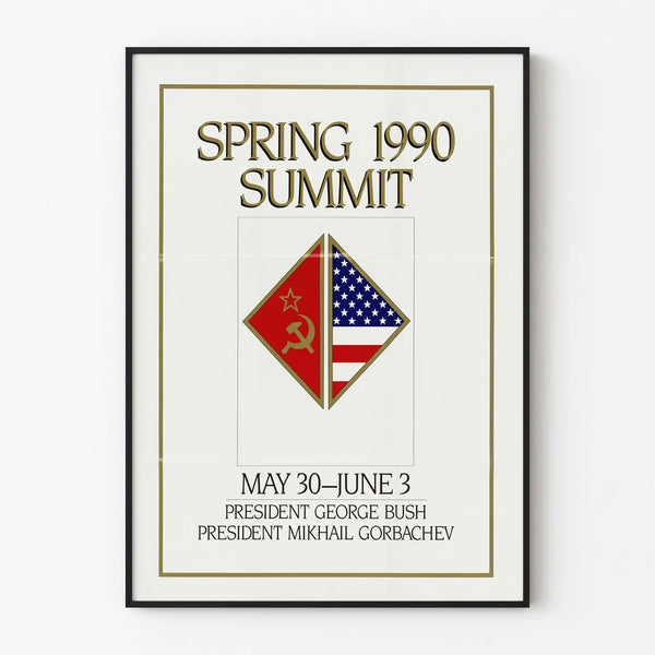 Vintage Poster Spring Summit 1990 – George Bush & Mikhail Gorbachev