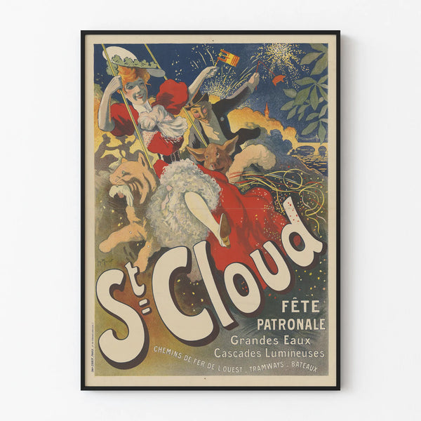 Vintage Poster of Saint Cloud Patronal Festival and Grand Waters