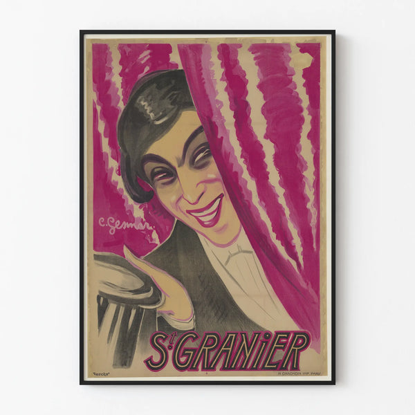 Vintage St Granier poster for theatrical wall decoration