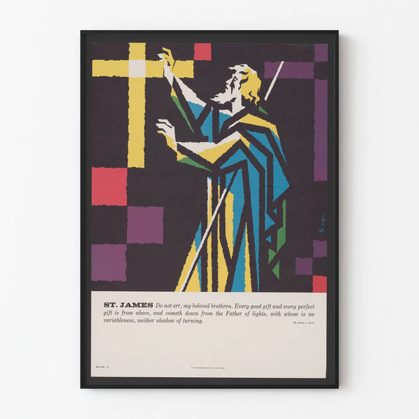 Modern and colorful Saint James decorative poster