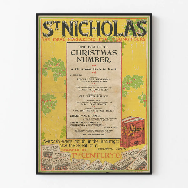 Vintage poster St. Nicholas Magazine - Christmas special edition
