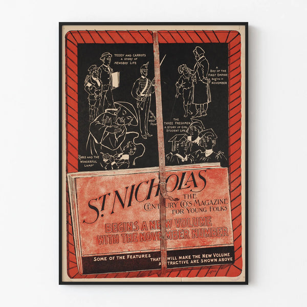Vintage St Nicholas Magazine Poster - Retro Wall Decoration for Children
