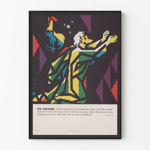 Modern and colorful St. Peter decorative poster