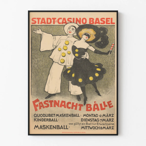 Vintage Poster Stadt-Casino Basel Carnival Balls