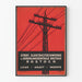 Vintage poster of industrial electricity Rostock