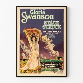 Vintage poster for the film Stage Struck featuring Gloria Swanson