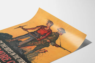 Vintage War and Industry Poster - Stand By The Boys Mine More Coal