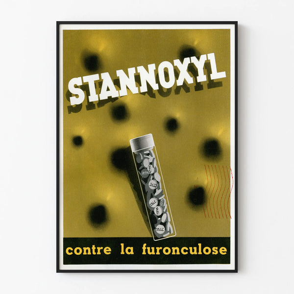Vintage Stannoxyl Poster – Retro Medical Wall Decoration