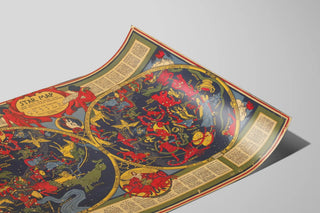 Vintage Star Map Poster of the Constellations — artwork view