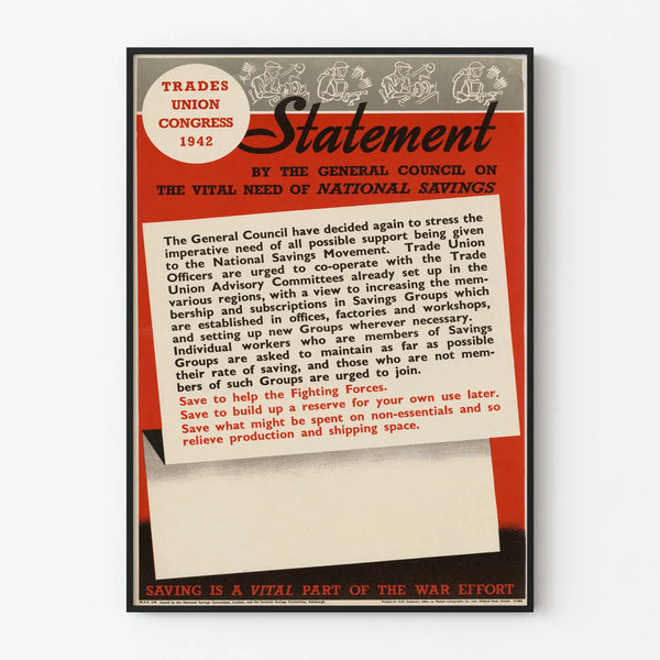Vintage poster of the 1942 national savings campaign