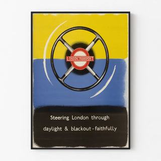Vintage London Transport Poster - Direction under blackout & daytime