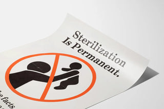 Vintage poster on permanent sterilization and family planning
