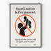 Vintage poster on permanent sterilization and family planning