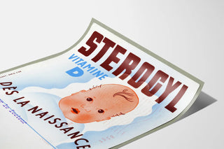 Vintage Poster STEROGYL Vitamin D for Baby