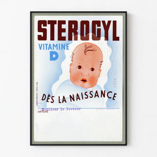 Vintage Poster STEROGYL Vitamin D for Baby