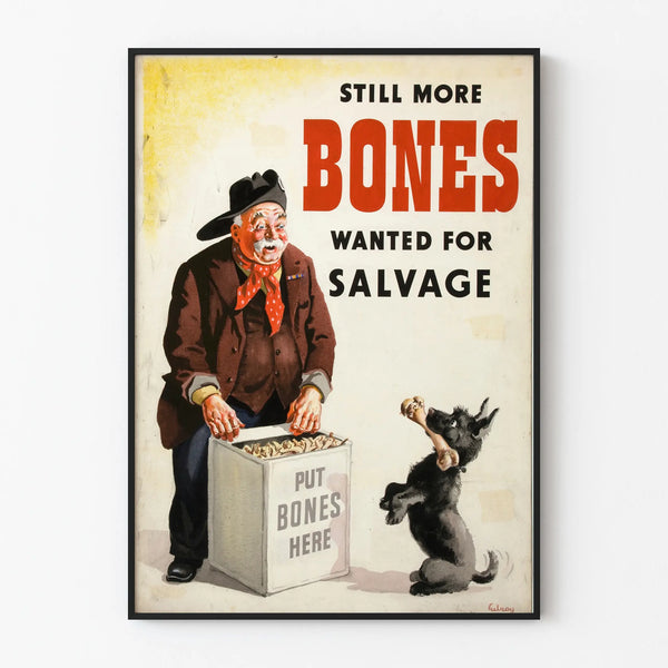 Vintage Bones Salvage Poster for Wall Decoration