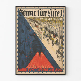 Propaganda poster 'Dahin führt der Bolschewismus' - Vintage political poster
