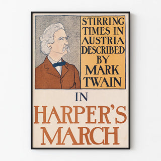 Vintage Poster of Mark Twain - Stirring Times in Austria