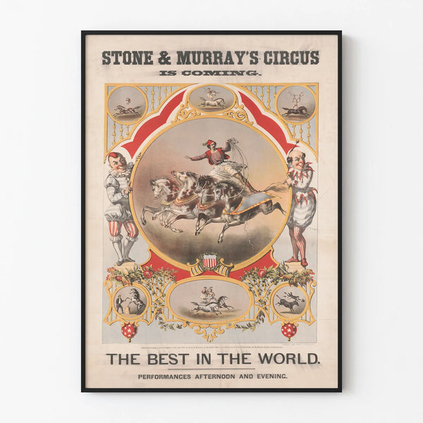Vintage poster Stone & Murray's Circus wall decoration