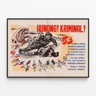 Wall Poster Stop Criminal - Historic and Engaged Wall Decoration — framed artwork on a wall