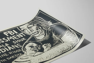 Poster Stop FBI Harassment Ogala Sioux Pine Ridge — artwork view
