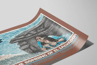 Poster Stop The Bombing of El Salvador for committed wall decoration — artwork view
