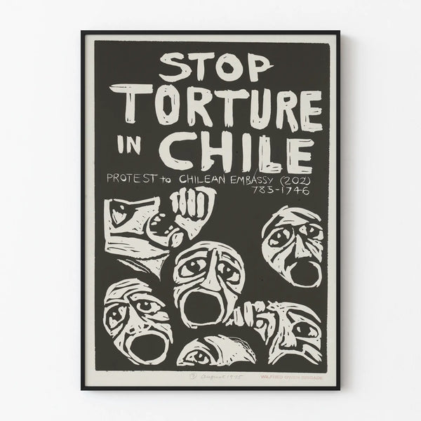Poster Stop Torture in Chile - Visual and Committed Protest