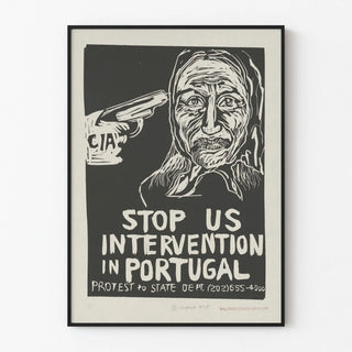 Poster Stop US Intervention in Portugal - Committed Wall Decoration