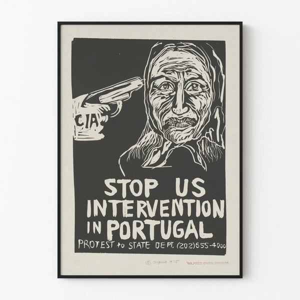 Poster Stop US Intervention in Portugal - Committed Wall Decoration