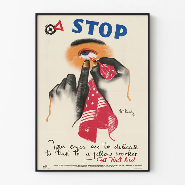 Vintage Poster Safety at Work - Eye Protection