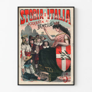 Vintage Poster "Storia d'Italia" Told to Children