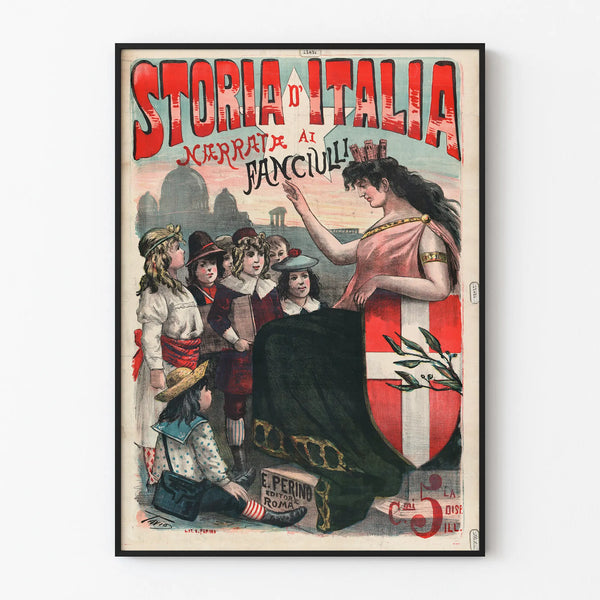 Vintage Poster "Storia d'Italia" Told to Children