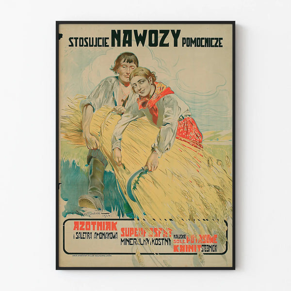 Vintage Decorative Poster of Agriculture and Ammoniacal Fertilizers