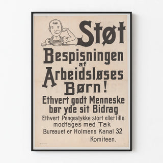 Vintage Poster Childhood and Social Solidarity - Support Children's Feeding
