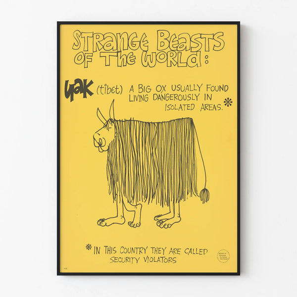 Decorative Poster Yellow Yak - Strange Beasts of the World