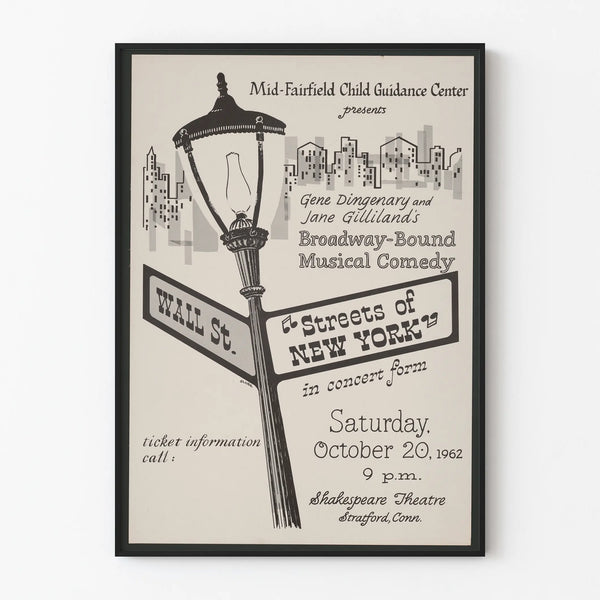 Vintage Poster Streets of New York – Retro Urban Wall Decoration
