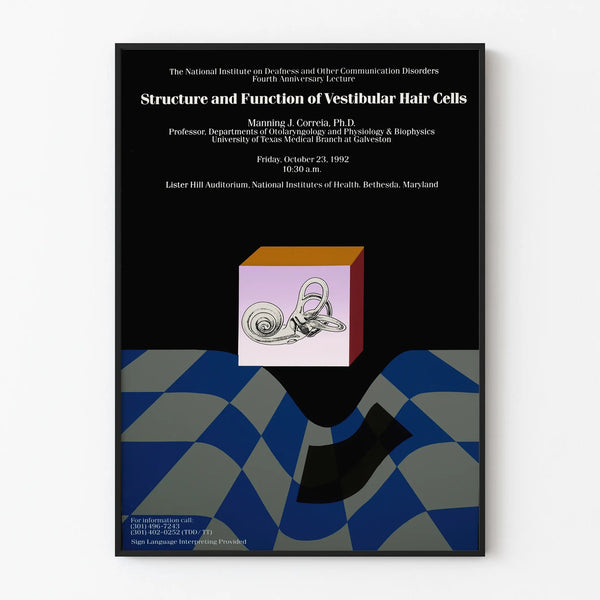Scientific poster on the structure and function of vestibular ciliary cells