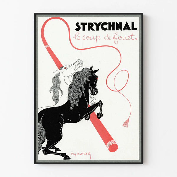 Vintage Poster Strychnal the Whip - Equestrian Wall Decoration