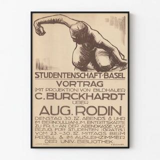 Art Deco Poster Conference on Auguste Rodin - Basel