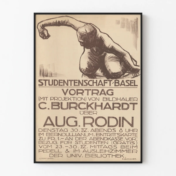 Art Deco Poster Conference on Auguste Rodin - Basel