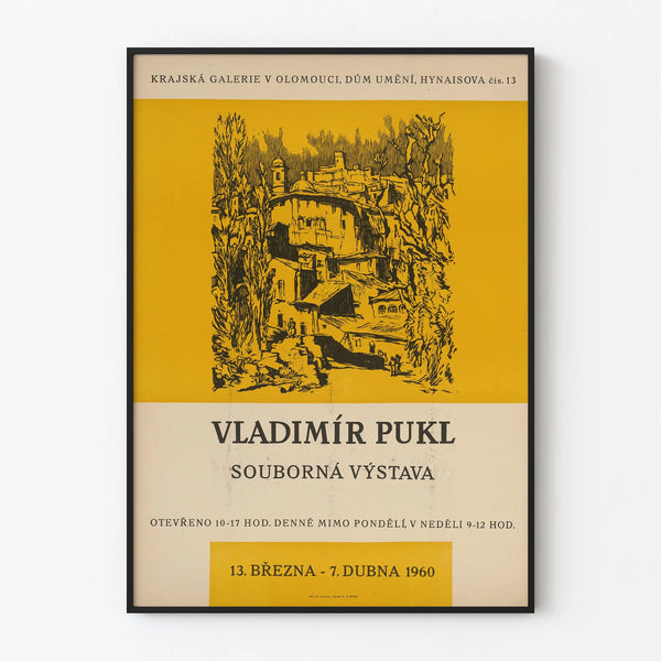 Vladimir Pukl Exhibition Poster 1960 Olomouc Gallery