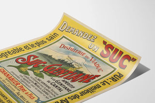 Vintage poster for Suc Gentiane du Cantal aperitif