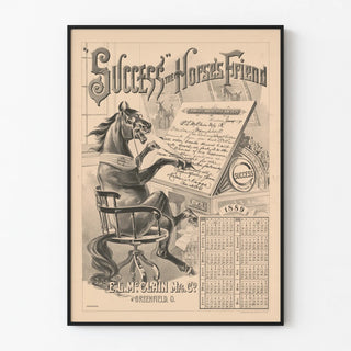 Vintage poster of a horse writer 1889