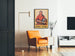 Vintage kitchen poster with woman, sugar, and fruits